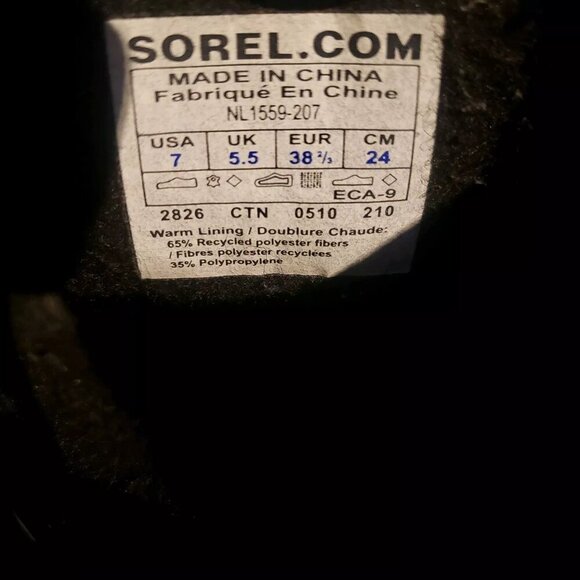 Sorel Dahlia NL1559-207 Patent Leather Waterproof Purple Boots Women Sz US 7 - Picture 8 of 8